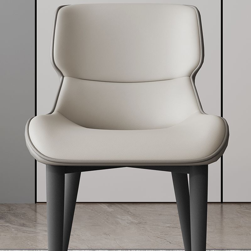 Modern Simple Side Chair Leather Side Dining Chair for Living Room