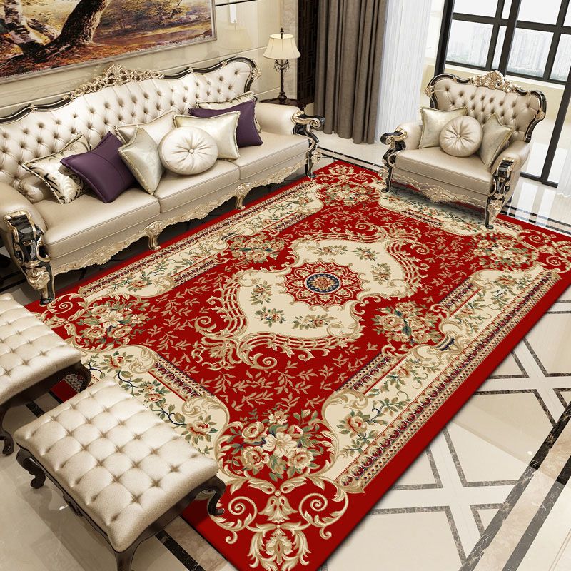 Empire Floral Area Rug Multicolor Victorian Carpet Synthetics Stain Resistant Anti-Slip Backing Pet Friendly Rug for Lounge