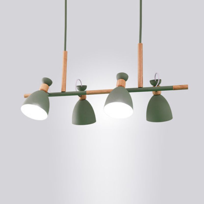 Contemporary Island Light Macaroon Metal Pendant Lighting Fixture for Dining Room