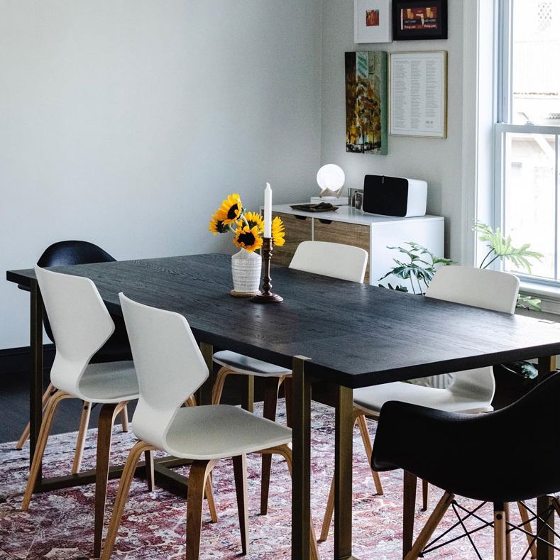 Rectangle Dining Site Table Industrial Style Solid Wood Dining Room Collection