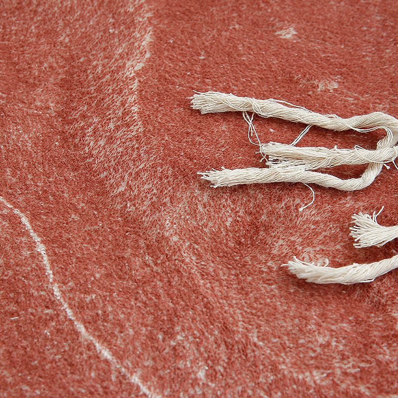 Dark Brown Modern Rug Polyester Color Block Area Rug Stain Resistant Rug for Drawing Room