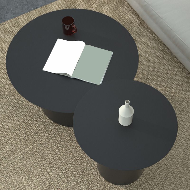 Round Pedestal Base Metal Table Frame Mid-century Modern Style Coffee Table