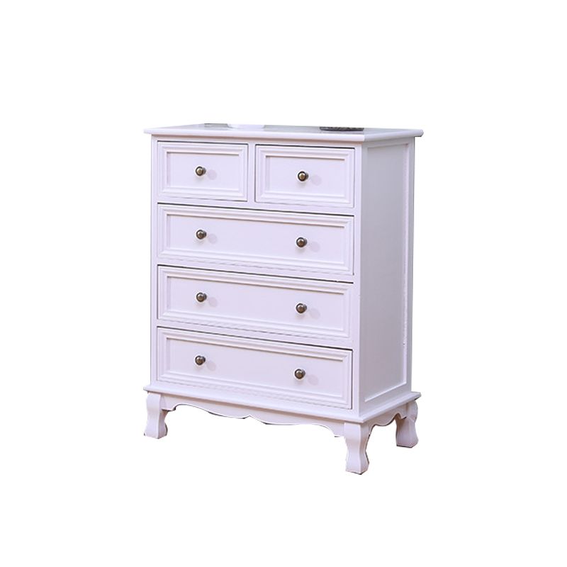 14" D Solid Wood Storage Chest Traditional Vertical Lingerie Chest with Drawers