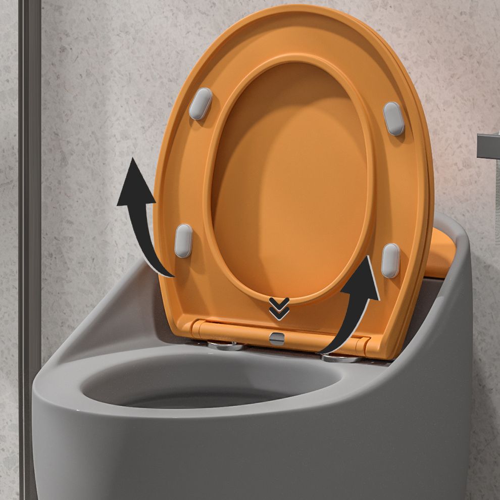 Concealed Tank Flush Toilet Floor Mount One-Piece Toilet with Slow Close Seat