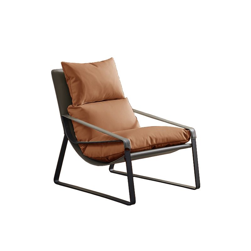 Modern 35.43" Wide Sewn Pillow Back Sponge Metal Frame Arm Chair