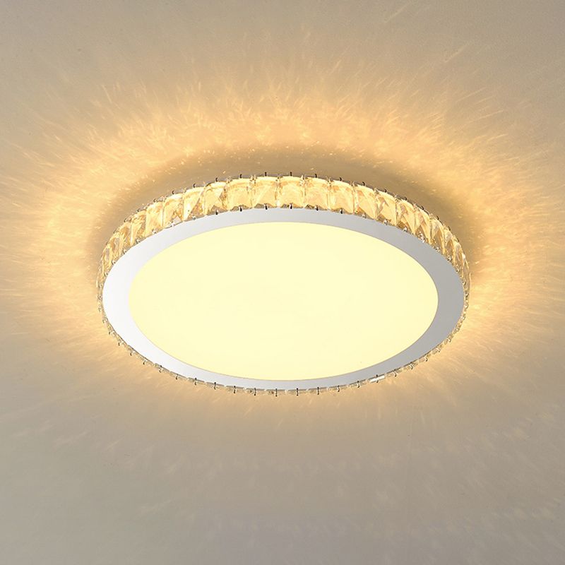 Soporte de techo de montaje de color de cristal de luz de cristal ligero de color geométrico moderno en blanco