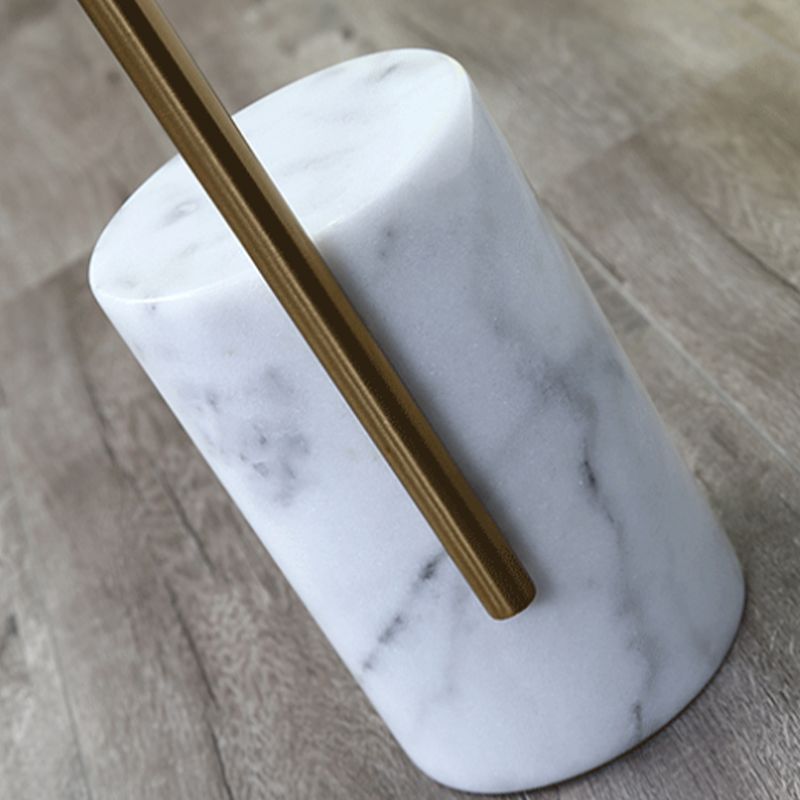 Scandinavian Side Table Marble Pedestal Round Living Room End Table