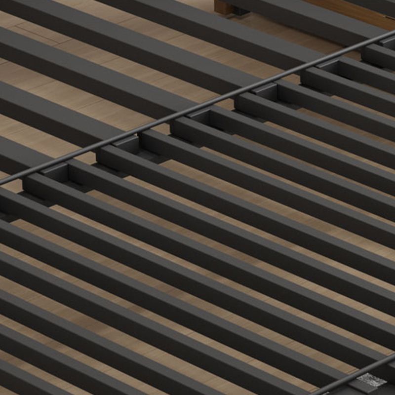 Contemporary Square Arms Sofa Bed Fabric Sleeper Sofa in Gray