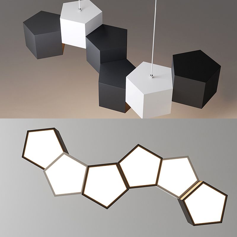 6 Luz de la isla de cocina ligera colgante lineal de iluminación de iluminación de la isla de iluminación