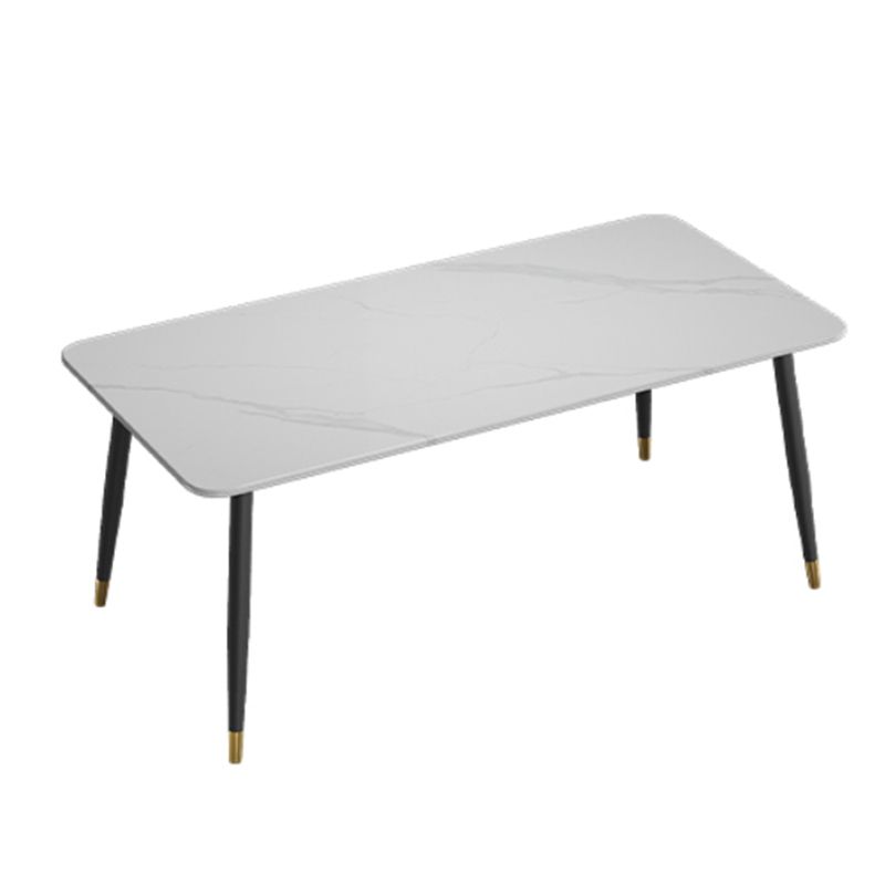Modern Stone Rectangle Dining Table 1/2/5/7 Pieces Dining Set for Living Room