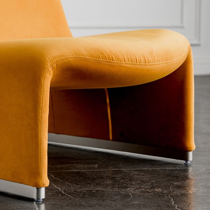 Mid-century Modern Side Chair Armless Fixed Back Accent Armchair for Bedroom