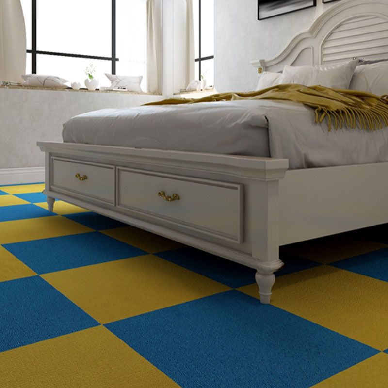 Carpet Tile Fade Resistant Non-Skid Solid Color Loose Lay Carpet Tiles Living Room