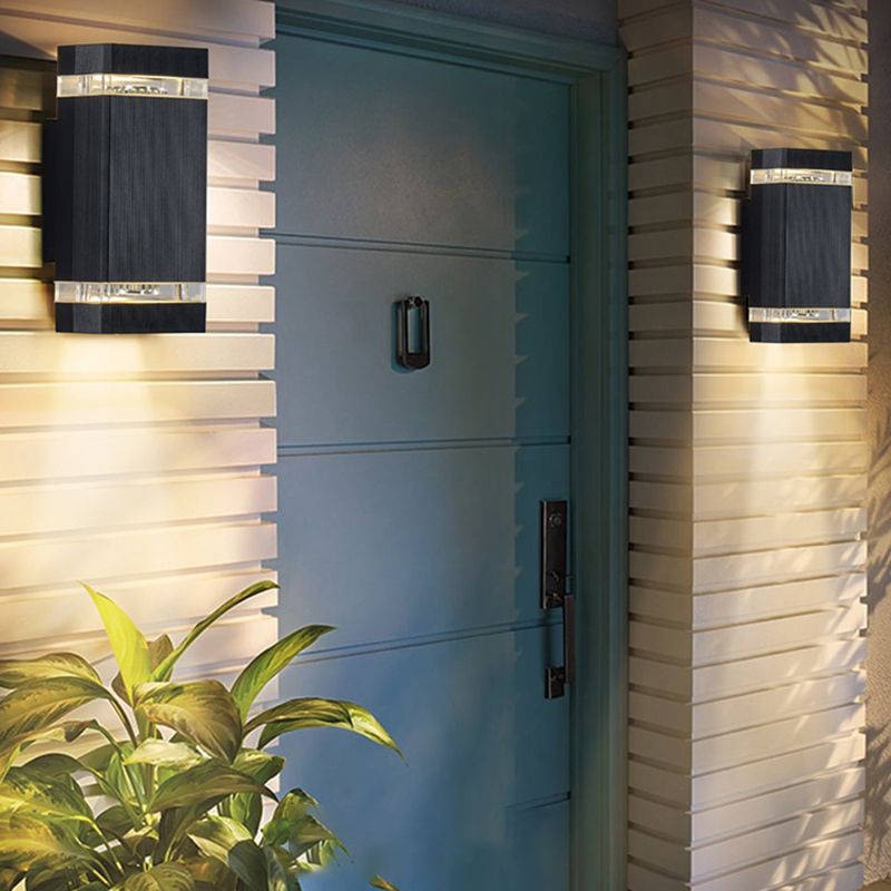 Multi Lights Geometric Metal Wall Light Modern Style Wall Mount Light Fixture in Black