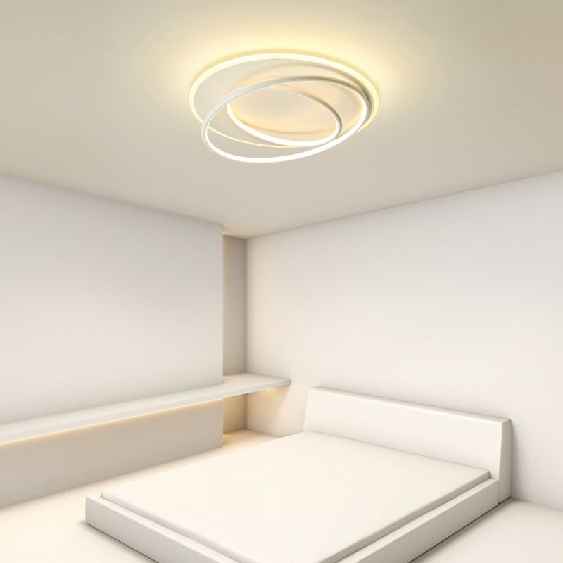 Style simple anneau encastré lampe métallique chambre plafond encastré lumière LED