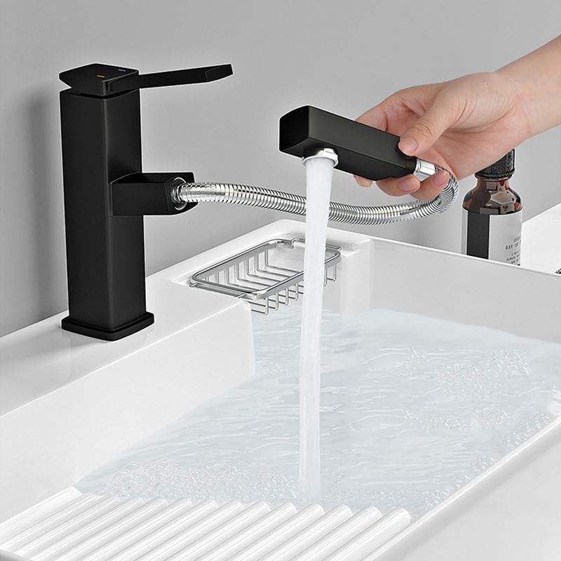 Contemporary Bathroom Sink Porcelain Solid Color Rectangular Vessel Sink with Pop-Up Drain