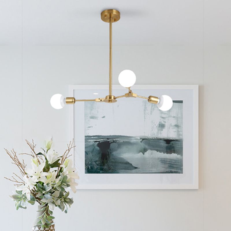 Postmodern Pendant Lamp Adjustable Metal Living Room Chandelier Lamp