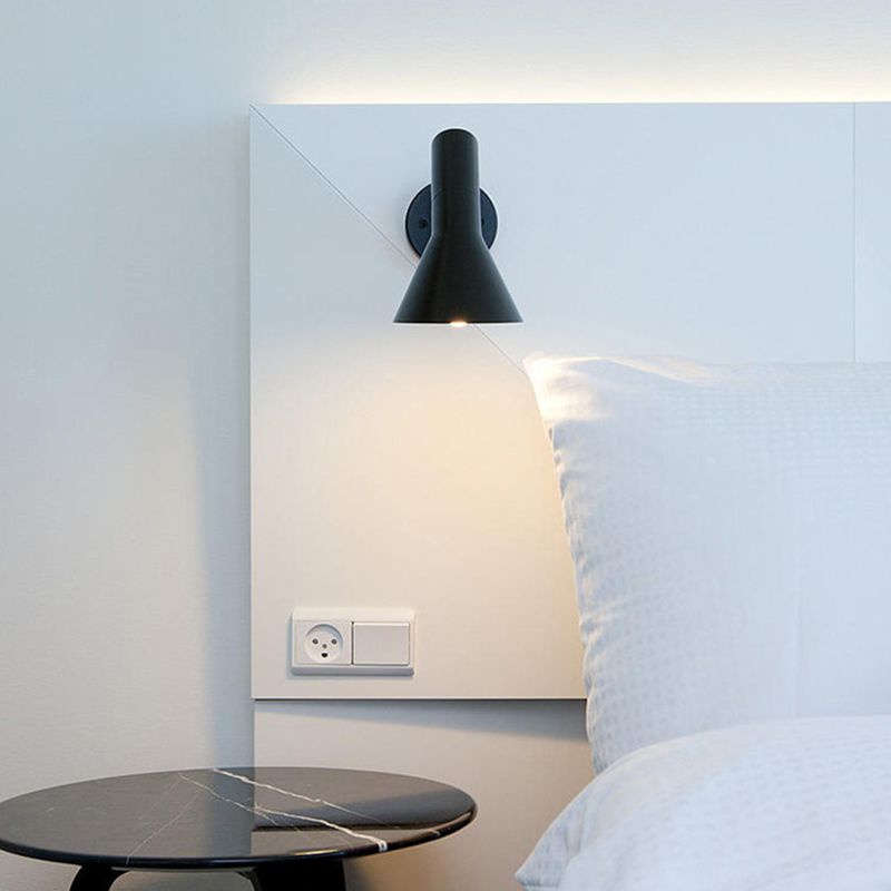 Industrial Wall Sconce Cone Shape Wall Light with Aluminum Shade for Living Room