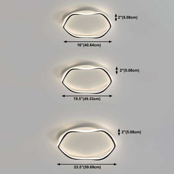 Modern Style Flush Mount Licht Acryl 1 Licht Plafond Licht voor slaapkamer