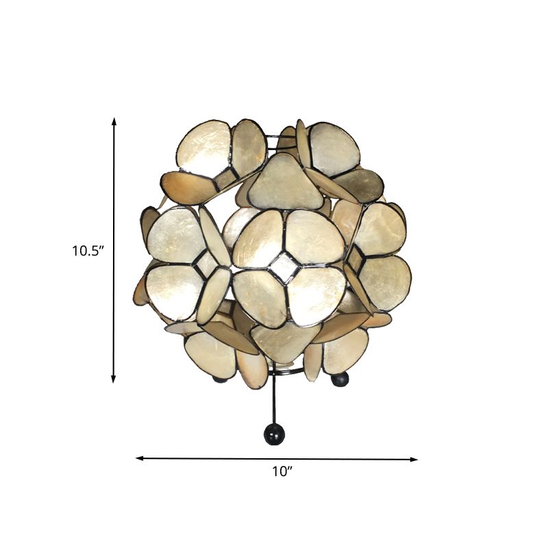 Lampe de nuit en acrylique LED moderniste en fleur en or avec trépied en fer noir