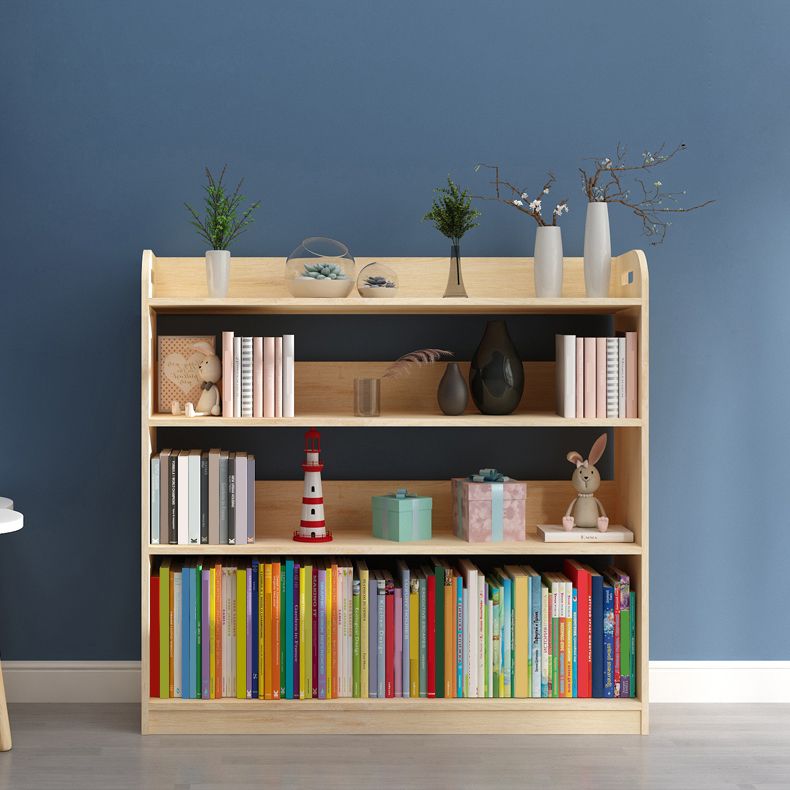 10.6" D Solid Wood Bookshelf Modern Open Storage Bookcase with Multi Shelves