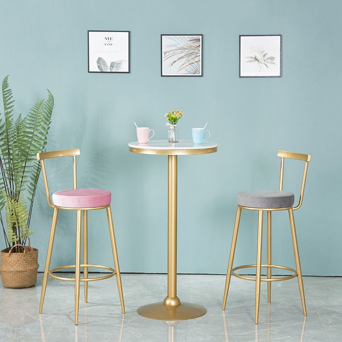 Fixed Table Counter Set 1/3/4 Pieces Glam Style Sintered Stone Bar Table Set for Home Use