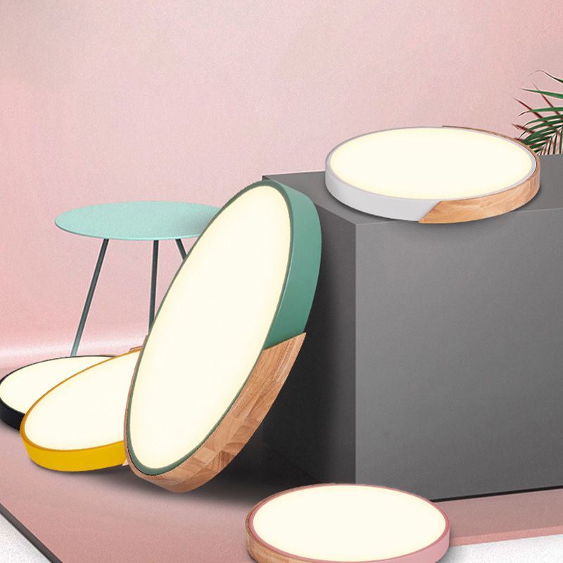 Macron LED Light Fixture Acryl Kleurrijke Plafond Mount Licht voor Zitkamer