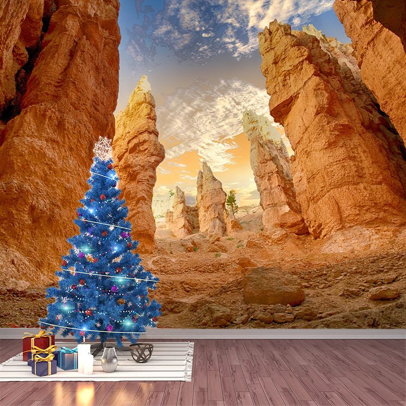 Canyon Photography Pattern Mildew Wall Mural Horizontalt for Living Room