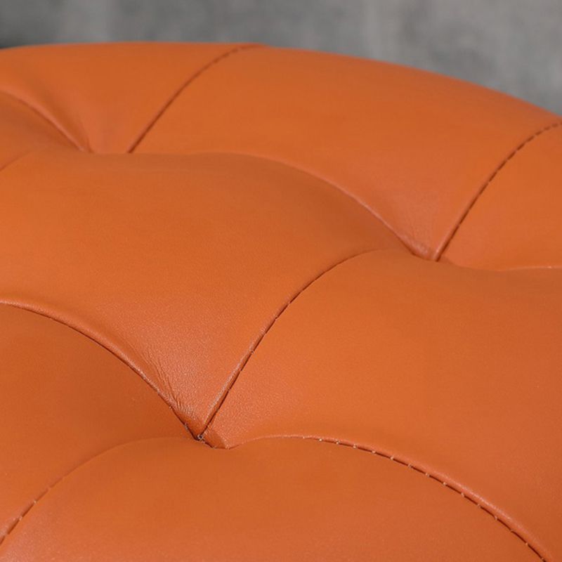 Genuine Leathe Ottoman Square Modern Water Resistant Tufted Cube Ottoman