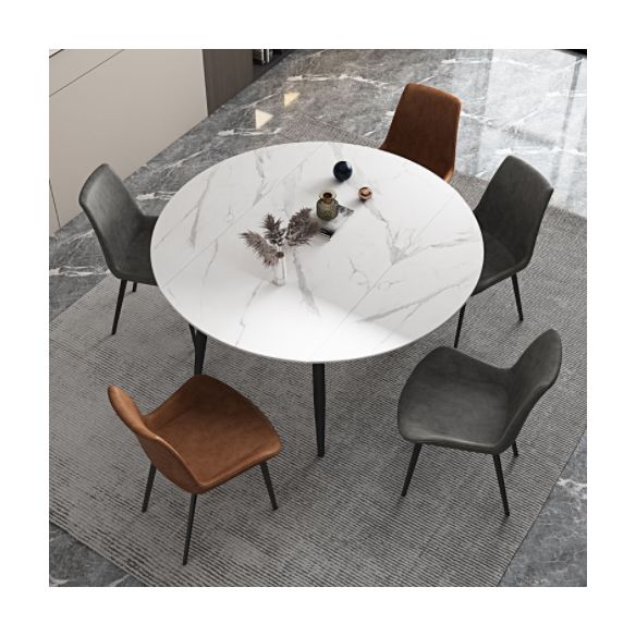 Muebles para el hogar de piedra de comedor de estilo contemporáneo de 4 pies con pierna de metal