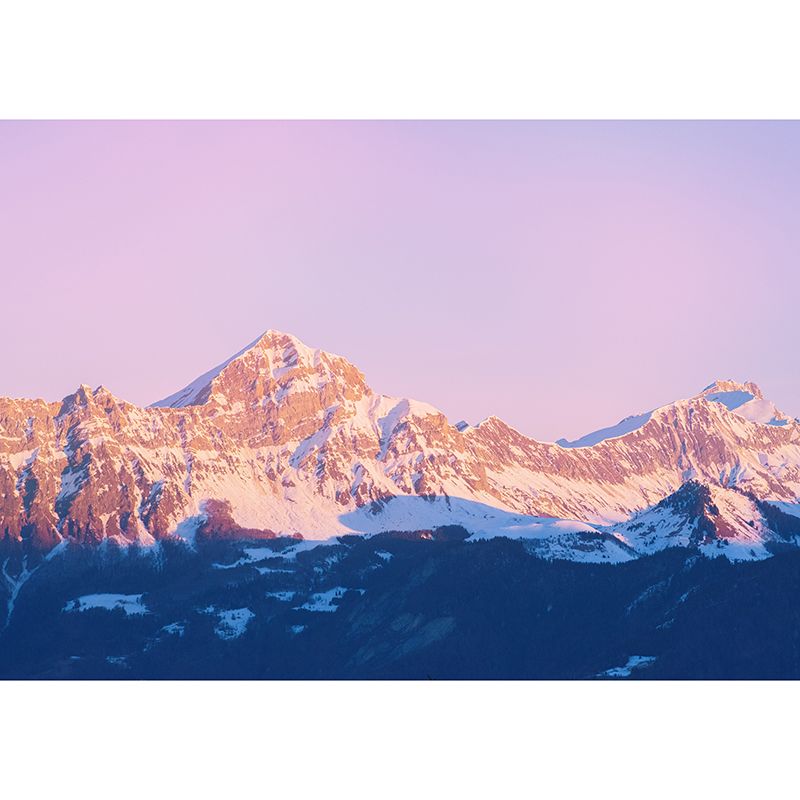 Environment Friendly Resistant Mural Wallpaper Mountain Range Living Room Wall Mural