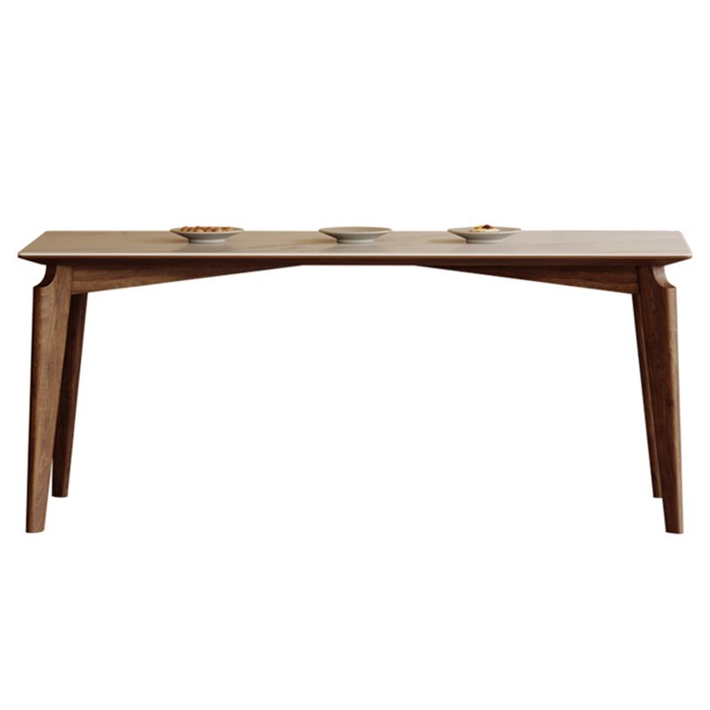 Rectangle Dining Table Mid-Century Modern Dining Table with 4 Legs