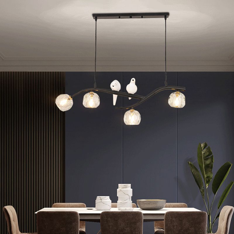 Modern Style Ball Shape Island Pendants 4-Lights Pendant Lights for Living Room