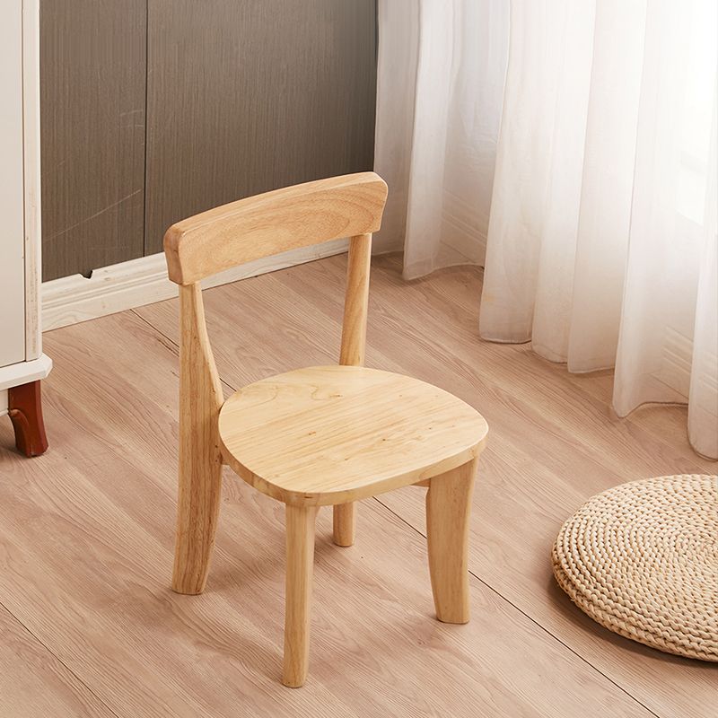 Ensemble de chaises latérales à dossier ouvert de salle à manger de chaise en bois d'hévéa de style traditionnel