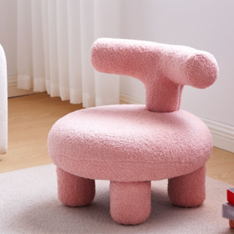 Wool Chair Armless Parsons Chair Fixed Back Chair for Living Room