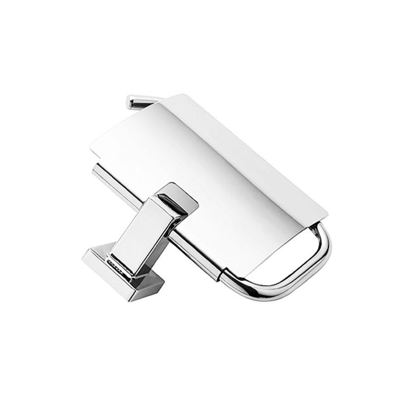 Metal Silver Bathroom Hardware Set 5 - Piece Adhesive Mount Bathroom Hardware