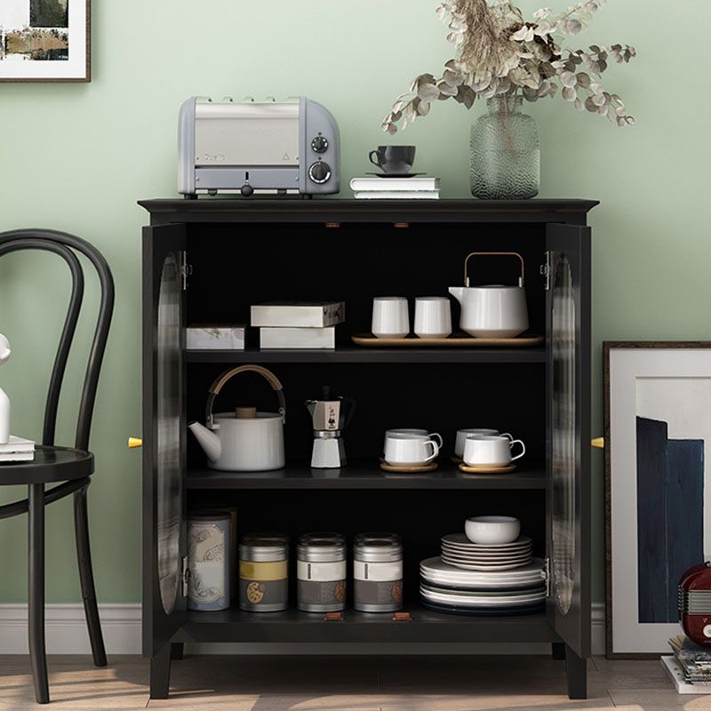 Glam Style Buffet Stand Solid Wood Buffet Sideboard with 2 Doors , 33.46"W