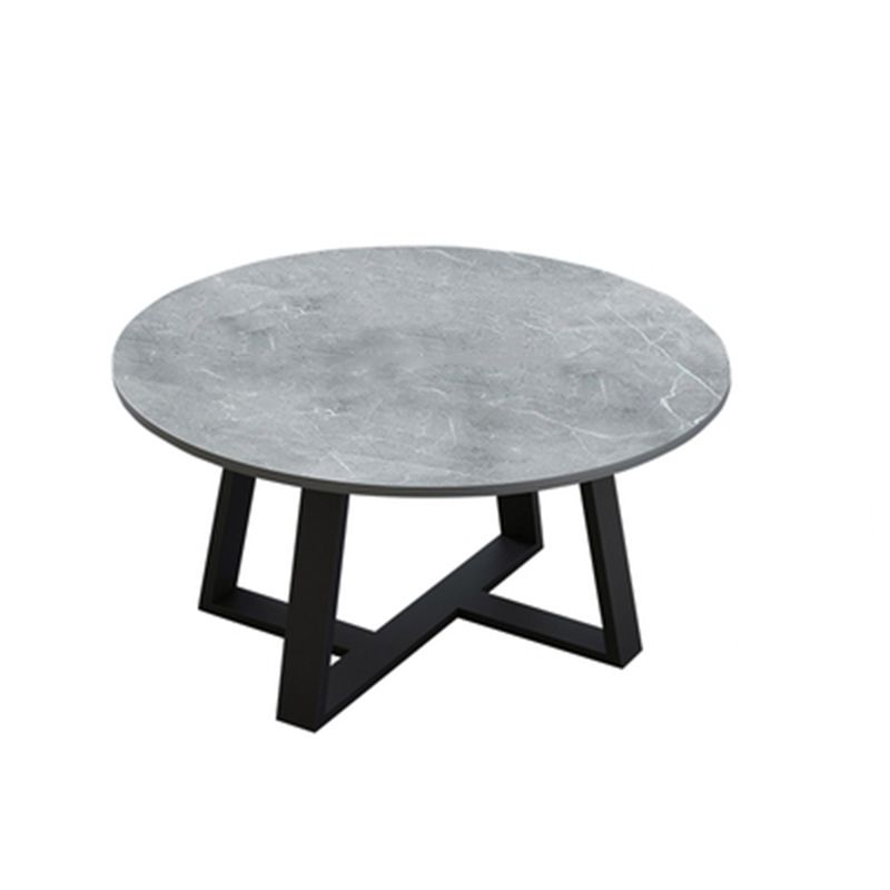 Single Coffee Table Slate Round Coffee Table for Living Room