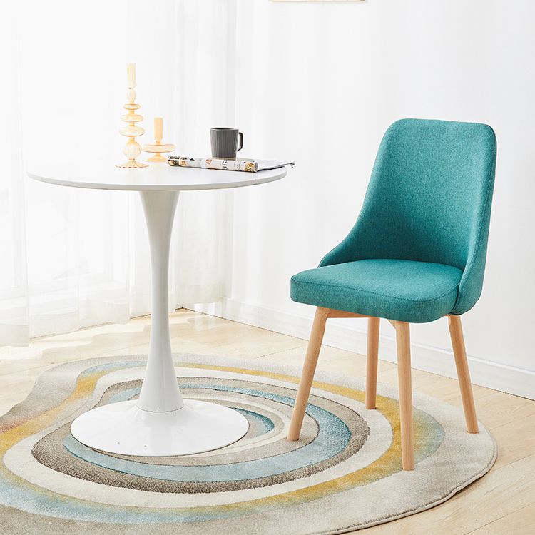 Home Scandinavian Side Chair Swivel Parsons Back Wood Dining Room Chair Set