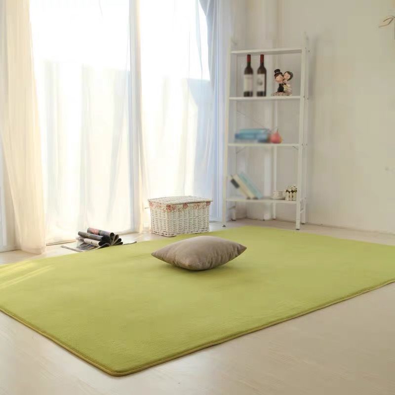 Solid Color Living Room Rug Carpet Polyester Washable Area Rug