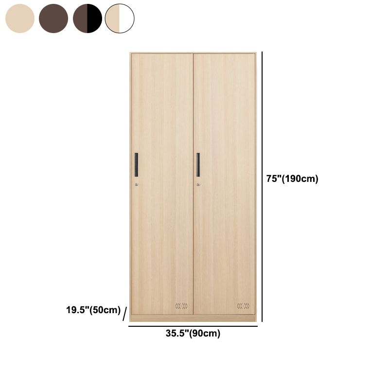 Modern Metal Storage Cabinet with Garment Rod Matte Finish Cabinet for Bathroom