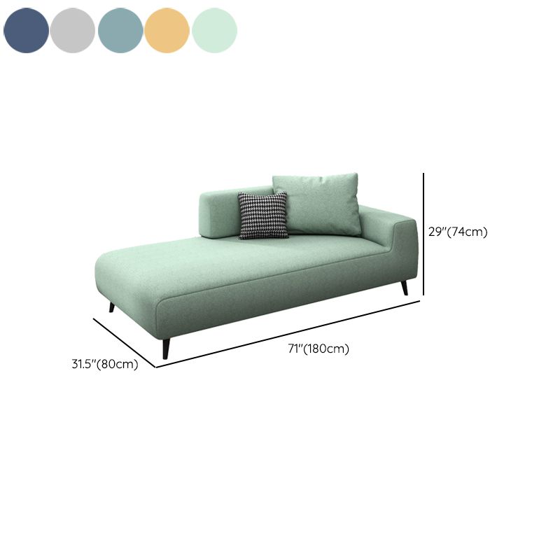 Scandinavian Linen Blend Accent Chair with One Arms Reclining Oversized Lounge Chair