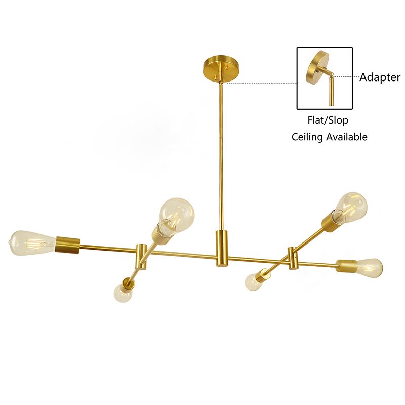 Contemporary Simplicity Sputnik Pendant Light Fixture Translucent Glass Hanging Pendant Light for Restaurant