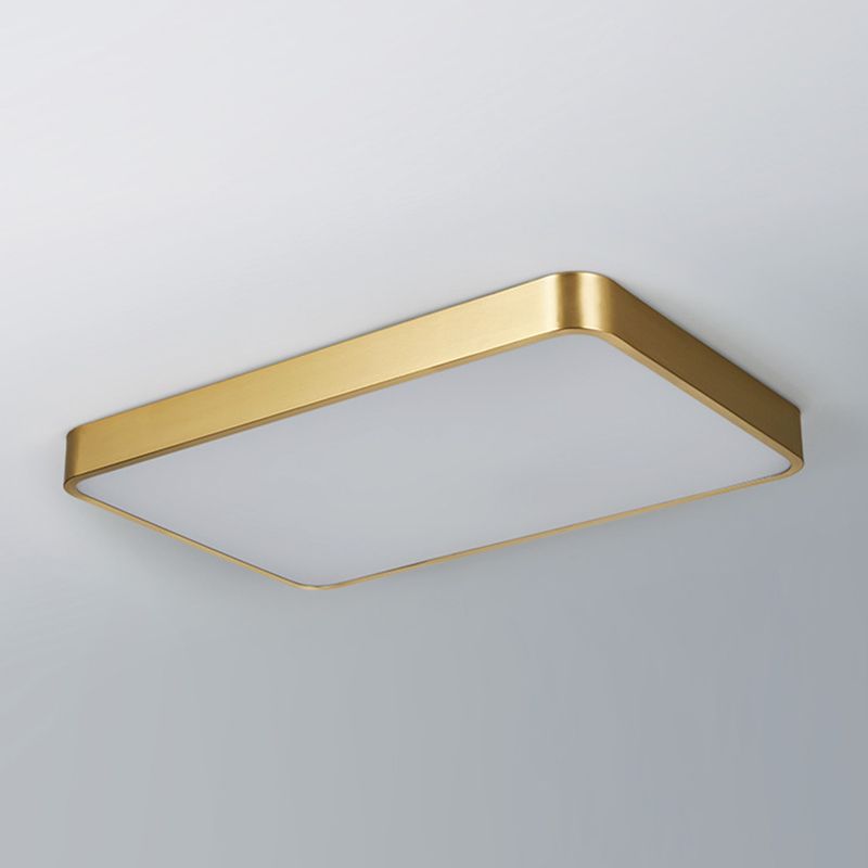 Kreisförmige Deckenleuchten im modernen Stil, 1-Licht-Acryl-Einbauleuchte aus Messing