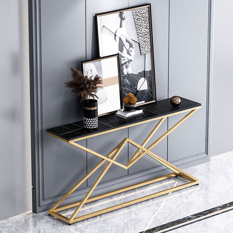 Modern Console Accent Table Antique Finish Rectangle Sofa Table