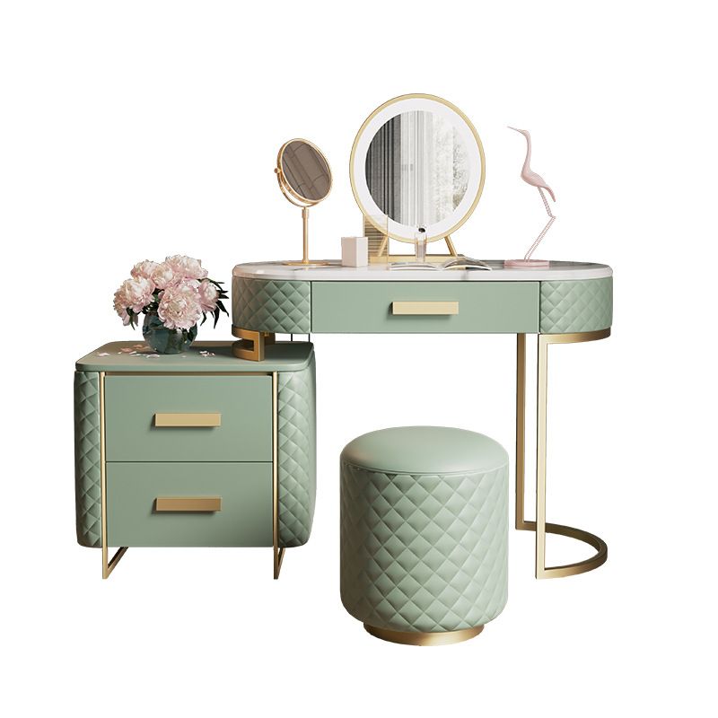 3 Storage Drawers Vanity Set Luxurious Mirrored Make-up Vanity