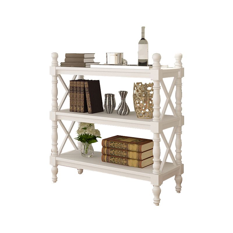 Solid Wood Bookshelf Industrial Bookcase 3-shelf Etagere With Rectangular Shelves