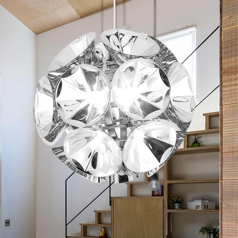 Kugelanhänger Leuchte Modernismus Metall Chrom/Gold LED Hanging Deckenlicht in Weiß/warm, 7 "/11" Dia