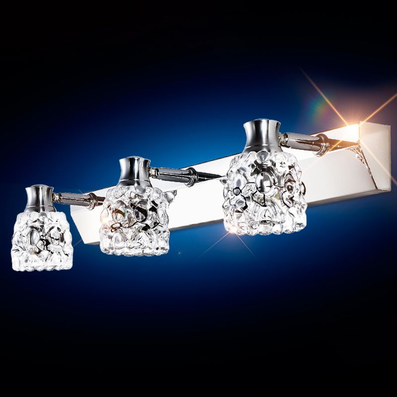 Geometric Vanity Lighting Modern Style Crystal Multi Lights Vanity Sconce Lights