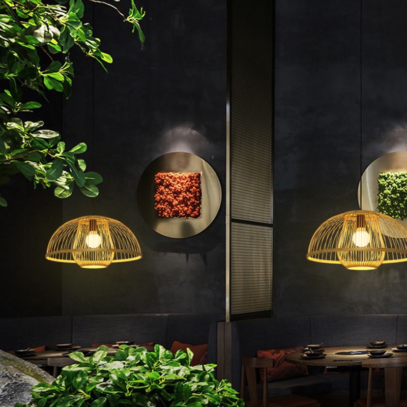 Bamboo moderne suspendu le luminaire pendentif simple pour le salon du salon