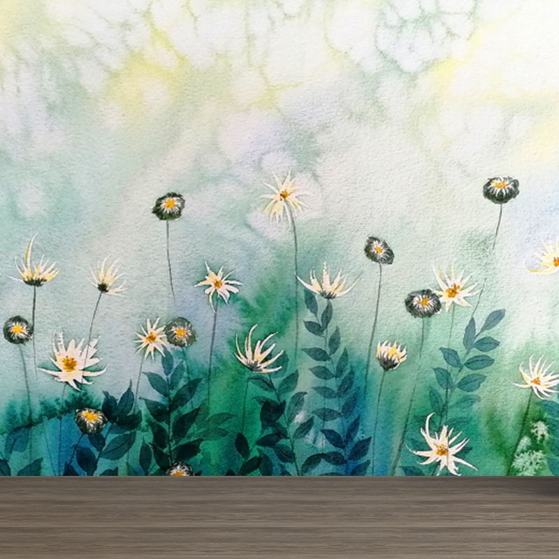 Tranquil Nature Scenery Mural Wallpaper for Dining Room Botanical Wall Decor, Customised